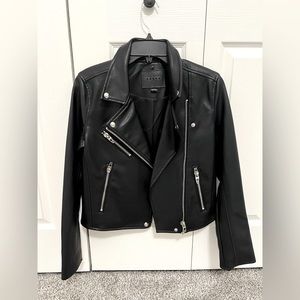 BLANK NYC faux leather moto jacket